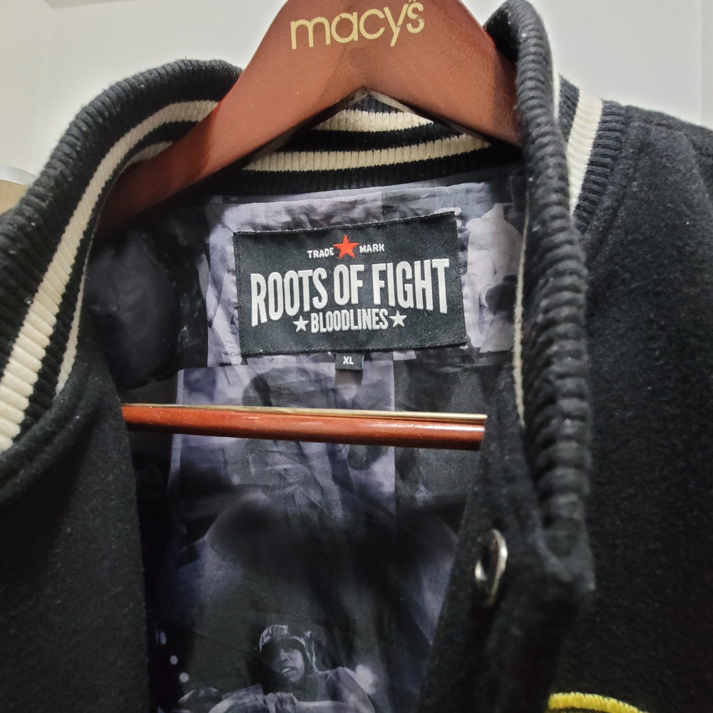 Black Roots Of Fight (G.O.A.T) Muhammad Ali Varsity Jacket - Picture 2 of 7
